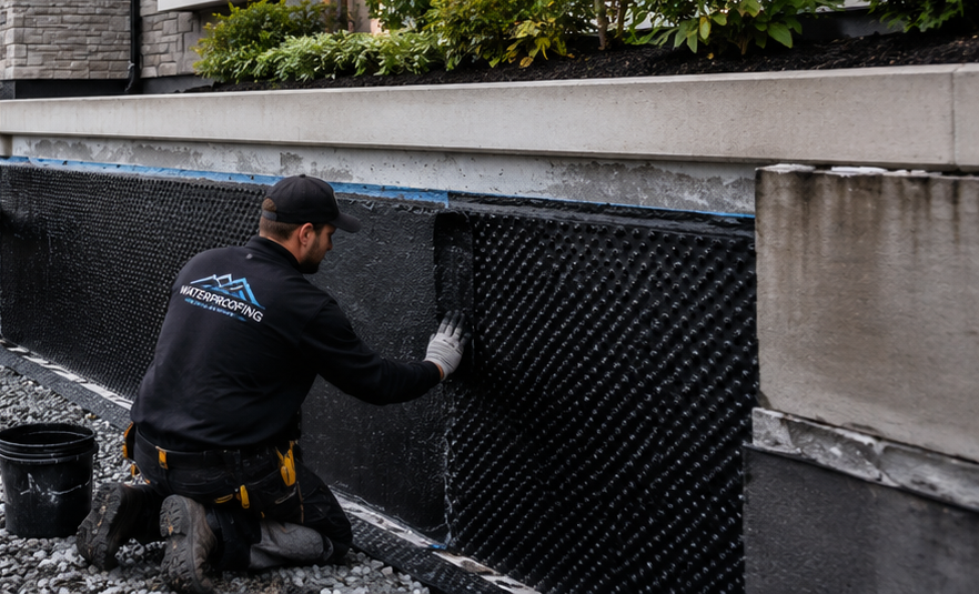 Waterproofed home exterior